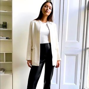 Aritzia Babaton Times Tweed Blazer in Ivory